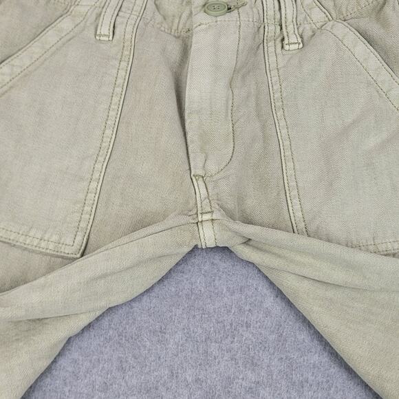 Lucky Brand Pants Womens Sz 00/24 Mid Rise Utility Straight Green Cropped Length - Picture 4 of 13